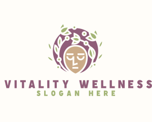 Wellness Nature Vines logo design