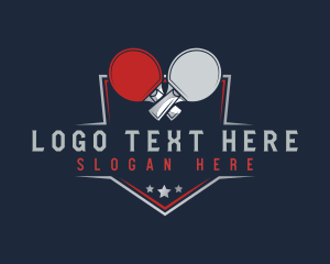 Table Tennis Paddle - Table Tennis Sports logo design