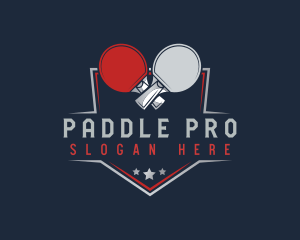 Paddle - Table Tennis Sports logo design