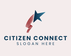 Citizenship - Blue Star Stripes logo design