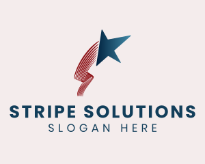 Blue Star Stripes logo design