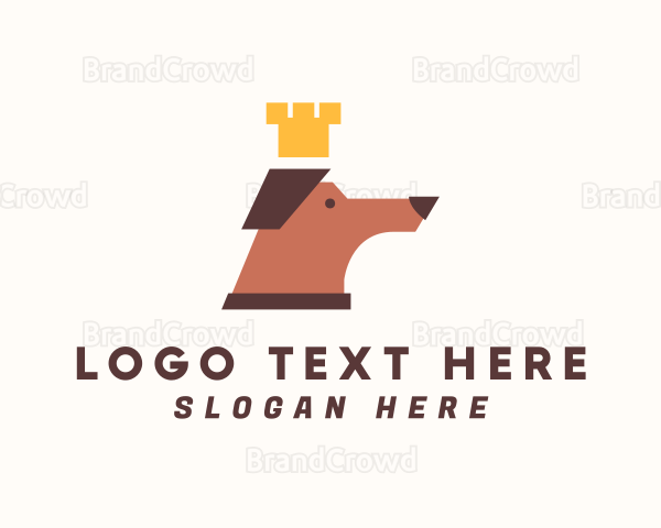 Dog Pet Crown Logo