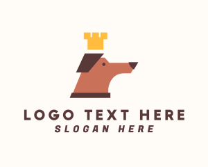 German Shepherd - Dog Pet Crown logo design