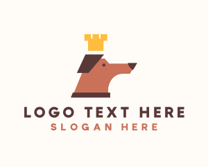 Dog Pet Crown logo design