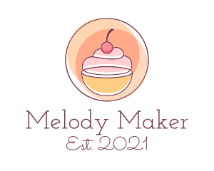 Cupcake Shop - Cherry Cupcake Bakery logo design