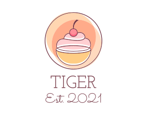 Cupcake Store - Cherry Cupcake Bakery logo design