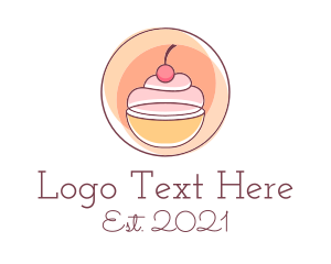 Patisserie - Cherry Cupcake Bakery logo design