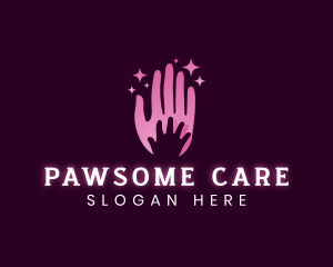 Parent Caring Hand logo design