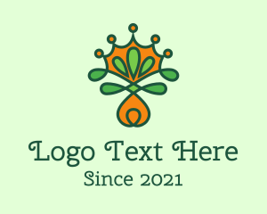 Plant - Natural Gardening Crown logo design