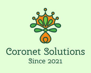 Natural Gardening Crown logo design