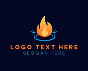 Heat - Flame Heat Energy logo design