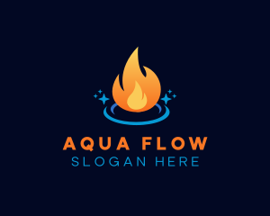Flow - Flame Heat Energy logo design