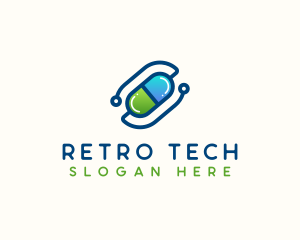 Tech Medical Pill  logo design