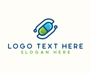 Healthcare - Tech Medical Pill logo design