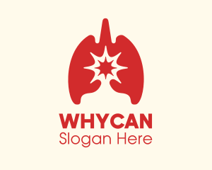 Body Organ - Red Respiratory Lung Virus logo design