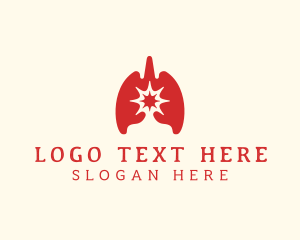 Body Organ - Respiratory Lung Virus logo design