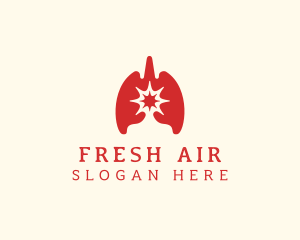 Respiratory Lung Virus logo design