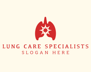 Respiratory Lung Virus logo design