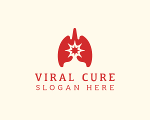 Disease - Respiratory Lung Virus logo design