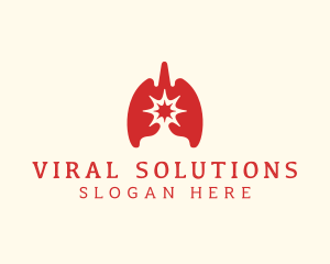 Respiratory Lung Virus logo design