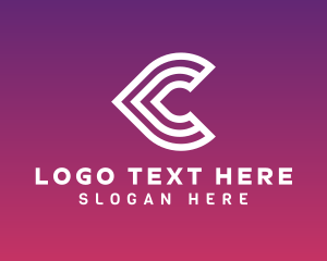 Icon - Minimalist Stroke Letter C logo design