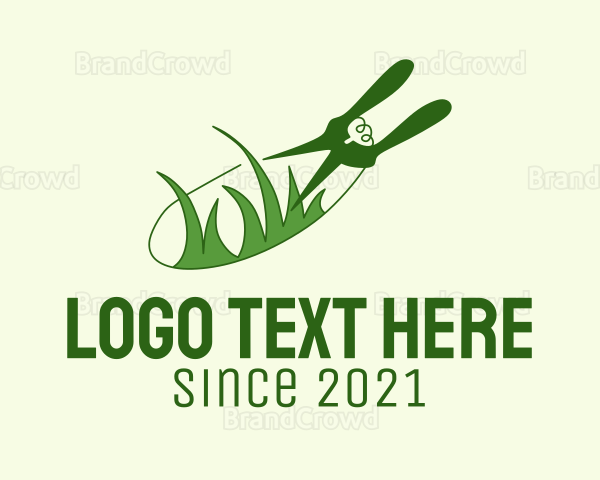 Green Grass Cutter Logo
