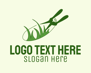 Green Grass Cutter  Logo
