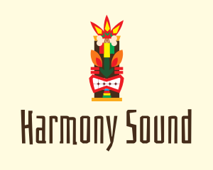 Hawaiian - Colorful Tiki Statue logo design