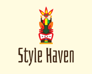 Souvenir Shop - Colorful Tiki Statue logo design