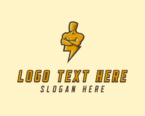 Lightning - Lightning Human Bolt logo design