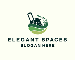 Grass Lawn Mower Logo