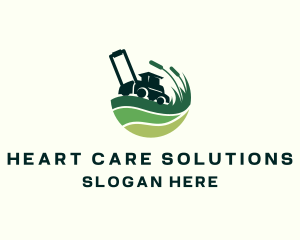 Grass Lawn Mower logo design