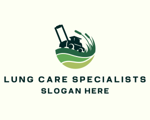 Grass Lawn Mower logo design