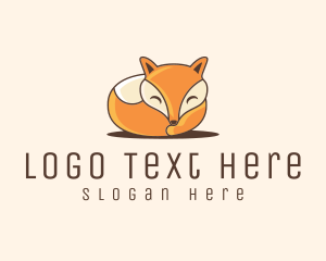 Animal Rehabilitation - Sleeping Round Fox logo design