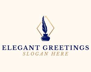 Elegant Quill Pen logo design