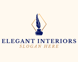 Elegant Quill Pen logo design