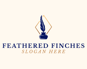 Elegant Quill Pen logo design