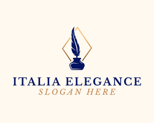 Elegant Quill Pen logo design