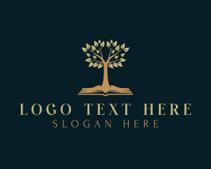 Bible Study - Learning Book Tree logo design