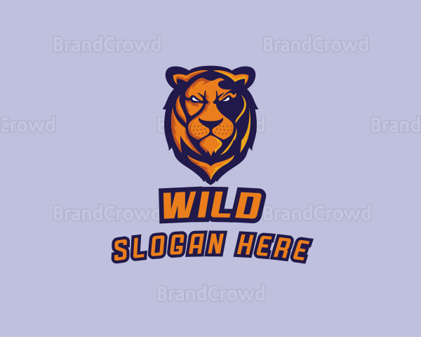Wild Angry Lion Logo