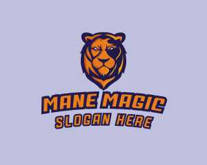 Mane - Wild Angry Lion logo design