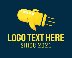 Aircraft - Yellow Bullet Vehicle logo design