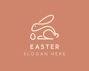 Bunny Egg Monoline logo design