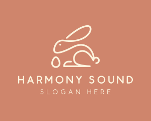 Toy Shop - Bunny Egg Monoline logo design