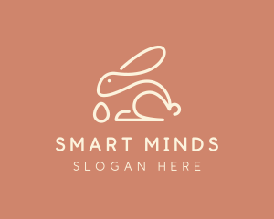 Toy Shop - Bunny Egg Monoline logo design