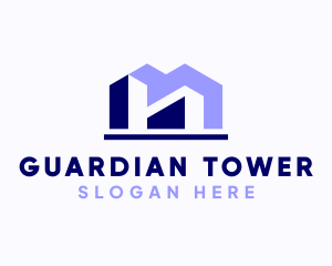 Violet Building Apartment logo design