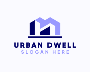 Violet Building Apartment logo design