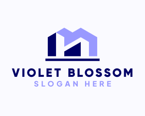 Violet Building Apartment logo design