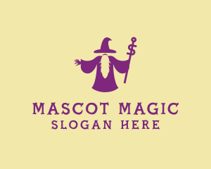 Magical Wizard Wand logo design