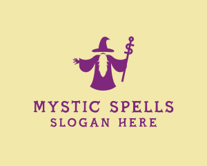 Sorcery - Magical Wizard Wand logo design